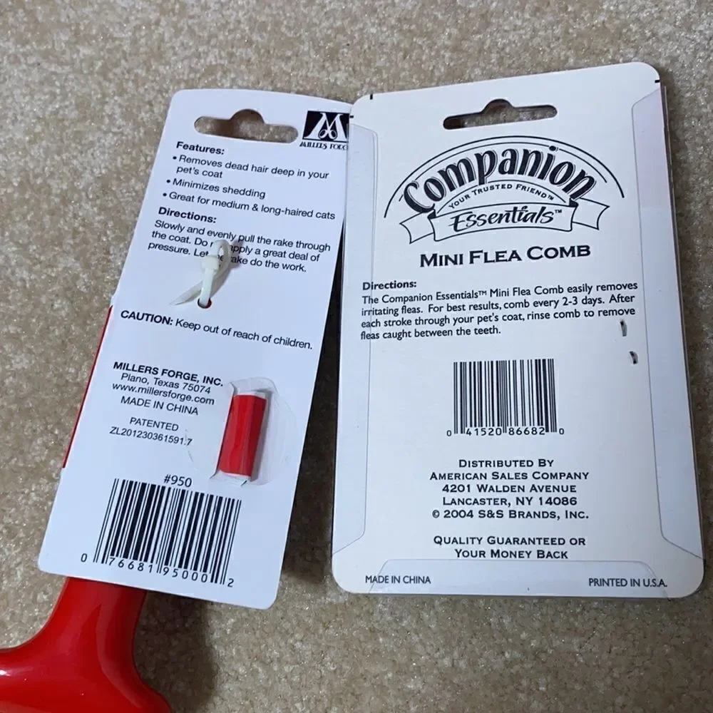 Small Undercoat Rake & Flea Comb - NEW